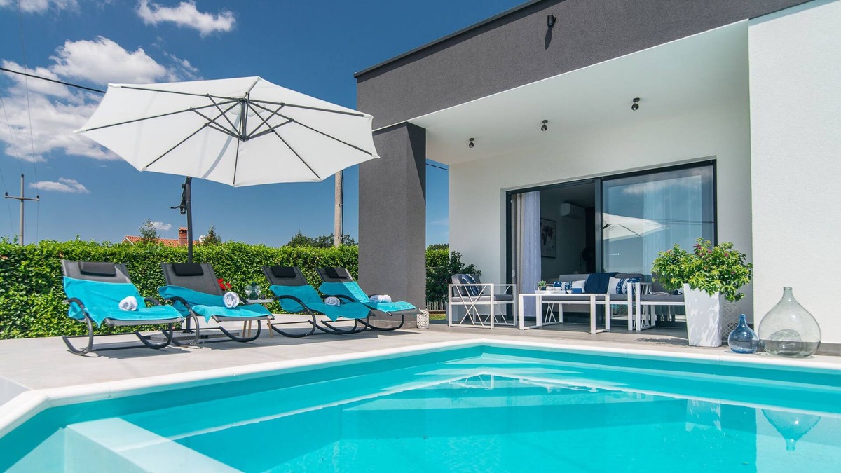 Sveti Petar u Sumi Cottage | Beautiful newly built Villa Oleandra for up to 5 persons, with private pool