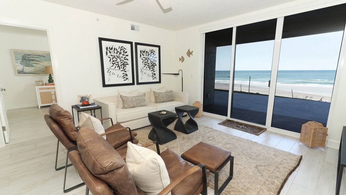 Ponce Inlet Condo | BEAUTIFUL Oceanfront Ground Floor Condo on Ponce Inlet “NON DRIVING” Beach
