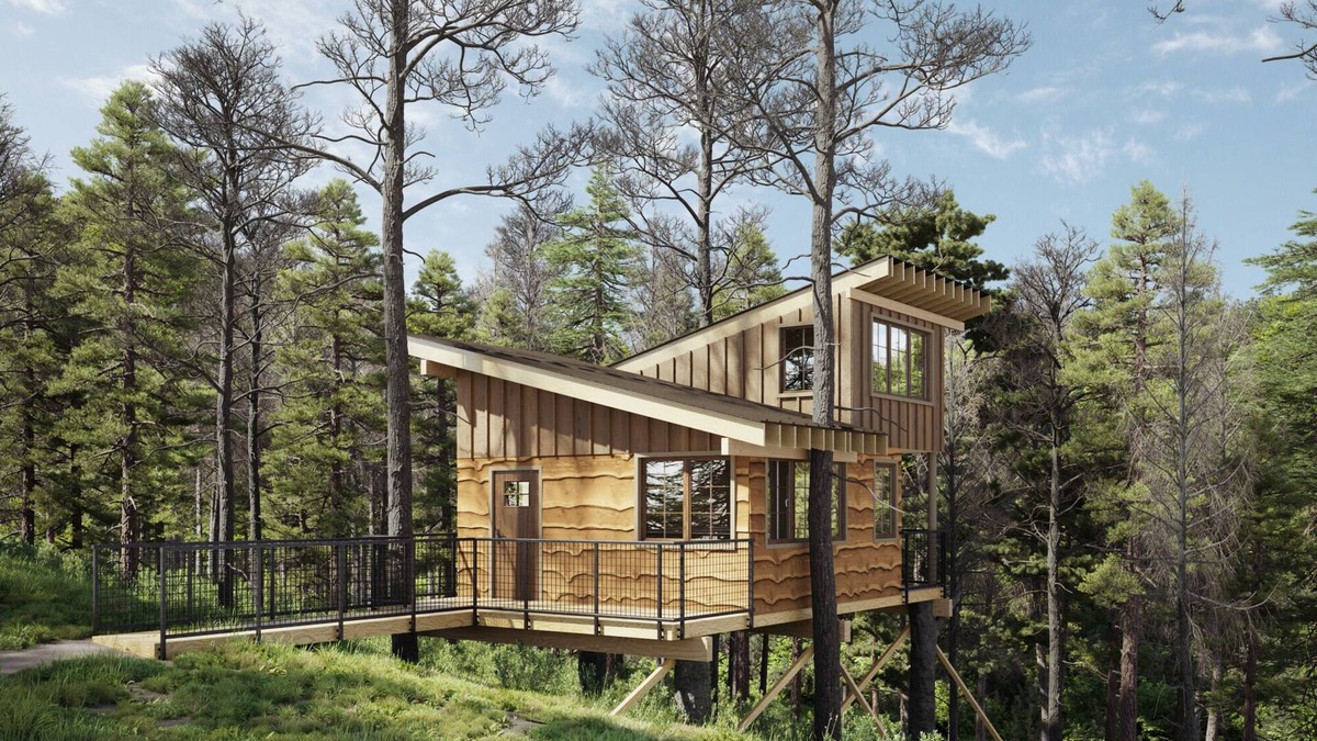 Zirconia Cabin | Beautifully Crafted Warbler Treehouse near Tuxedo Falls
