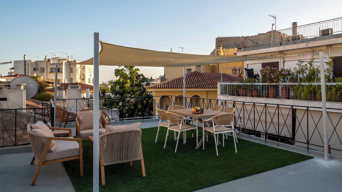 Athens City Centre Apartment | Best location-Plaka. Terrace with acropolis view