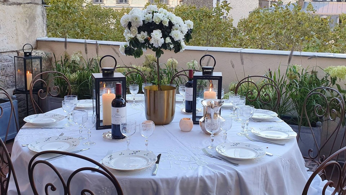 Faubourg Saint-Germain House | Between St Germain & Eiffel Tower house terrace view AC 8 bedroom fully serviced