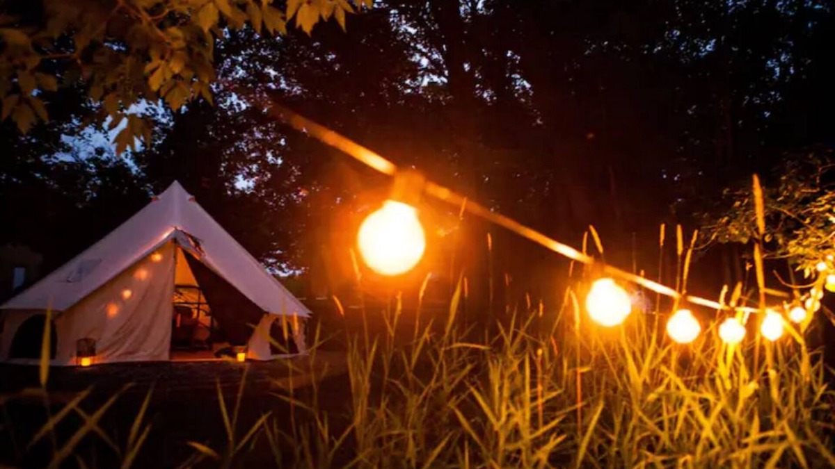 Battle Lake RV Rental | Birch Tent at The Grove Glamping