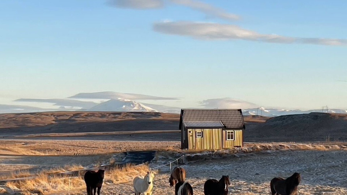 Rangarþing ytra House | Bjalli, house on the elven slope with a view of Hekla volcano