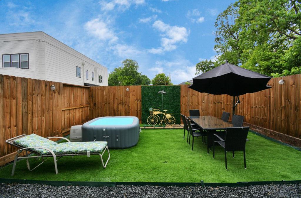 South Central Houston House | Blissful Getaway Home with Hot Tub & Backyard Near Downtown