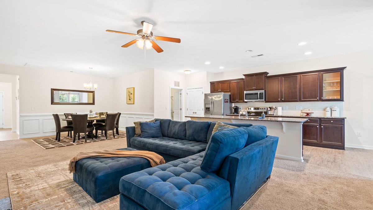 Zebulon House | Blue Mallow retreat with pool access in the heart of Zebulon