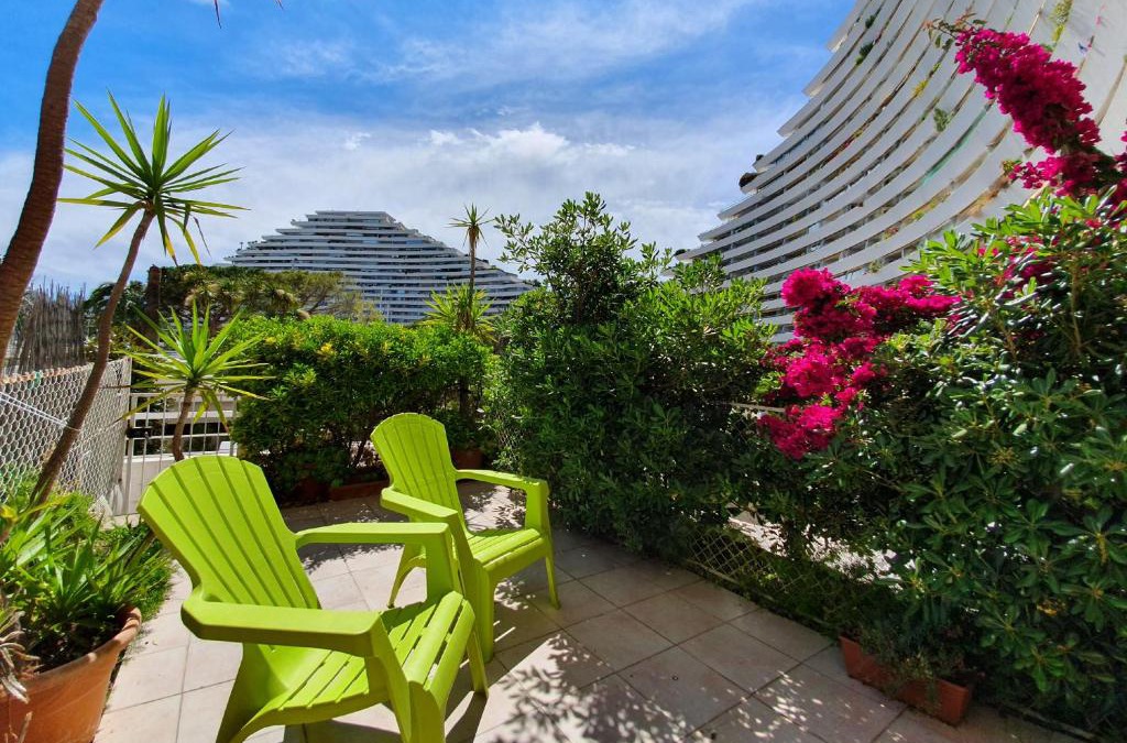 Villeneuve Loubet Beach Apartment | Blue terrace apartment - Marina Baie Des Anges