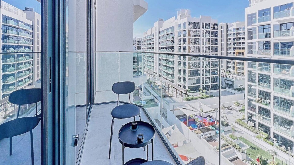 Nad Al Sheba Apartment | bnbme | Modern Apt with Pool & Gym | 12 min to Downtown