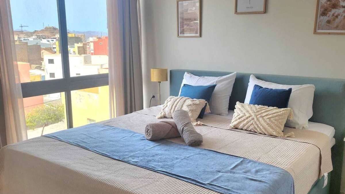 Mindelo Apartment | Boa Mindelo Azul T1,Free Wi-Fi, King-size bed, Smart TV