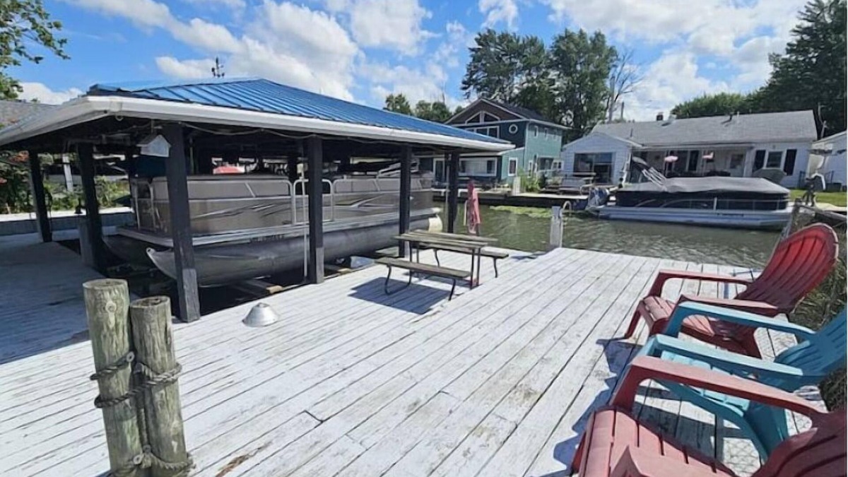 Lakeview House | Boat dock-Waterfront-Hot tub on Indian Lake