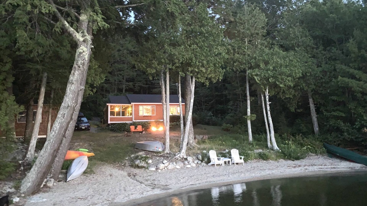 Lakewood Cottage | Boating, fishing, and swimming on Green Lake! Your own private beach near Acadia