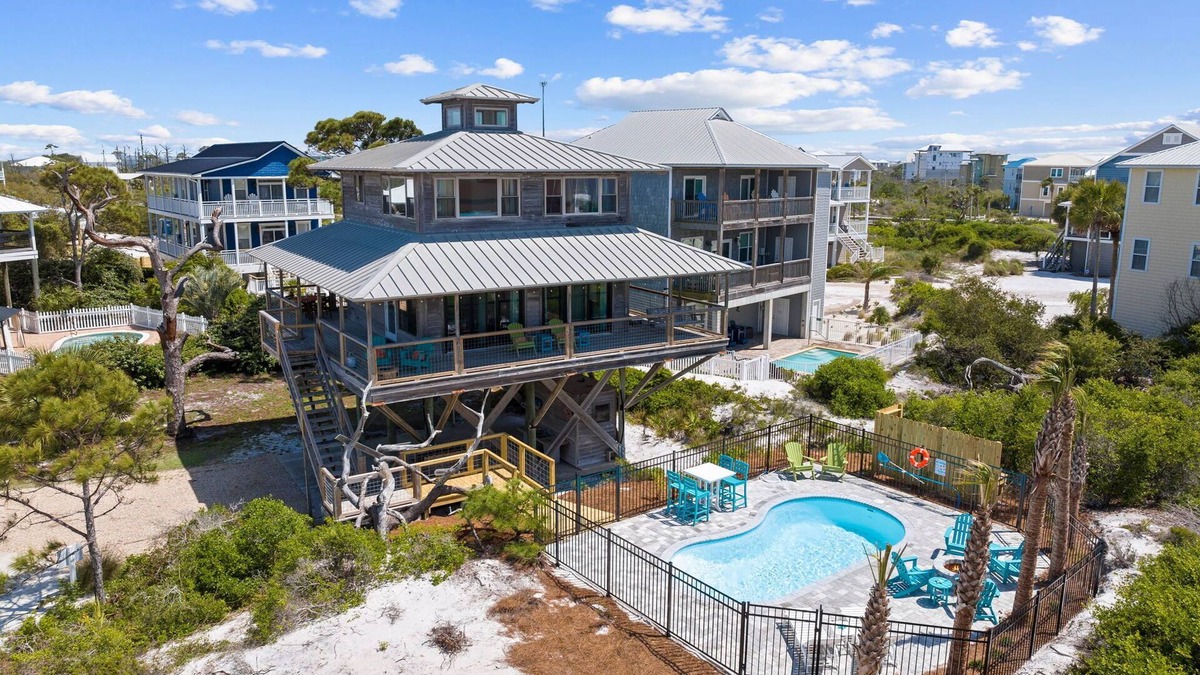 Cape San Blas House | Book for Fall! Beach Bungalow! Steps from Beach! Private Pool! Dog-Friendly!