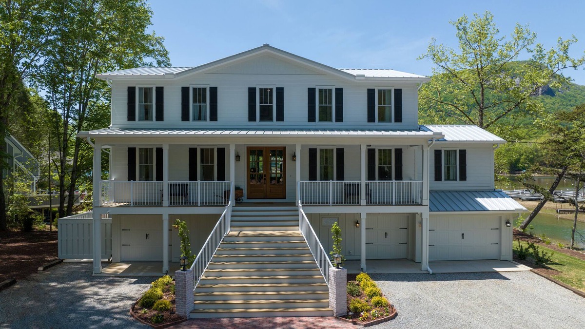 Lake Lure House | Brand New LAKE FRONT-6 BR 7 BA home with direct views of Rumbling Bald