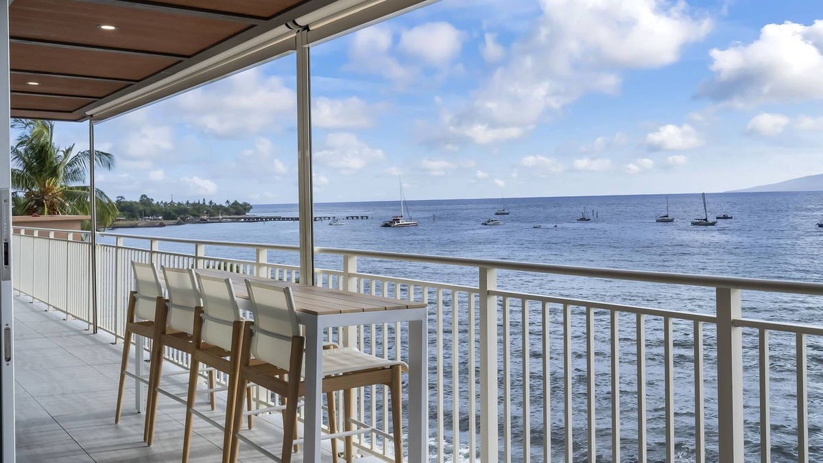 Historic Lahaina Front Street Condo | BRAND NEW REMODEL Rooftop Lahaina Oceanfront Penthouse with 360 degree views!
