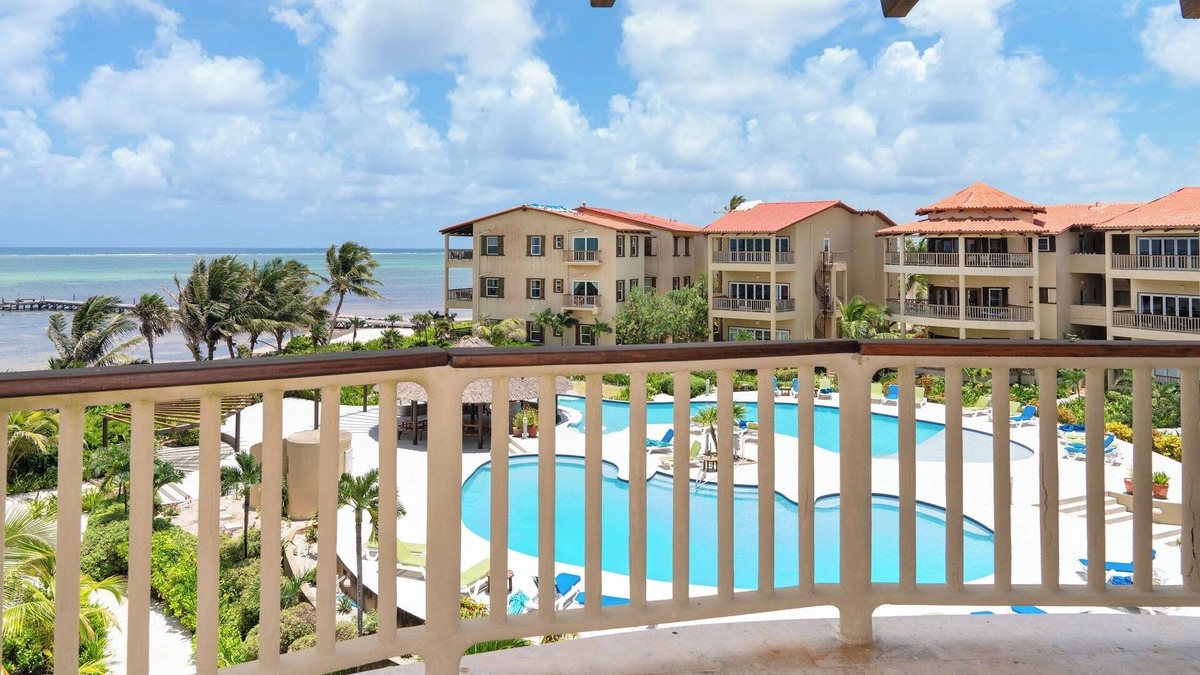San Pedro Resort | Breathtaking Oceanview Escape: 3rd Floor Condo, Expansive Balcony & Resort Perks