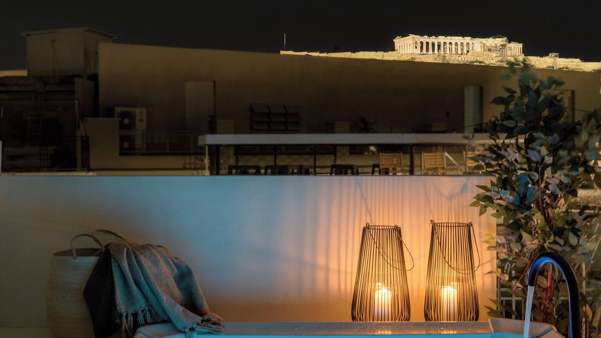 Athens City Centre Apartment | Bright Acropolis Loft Plunge Pool