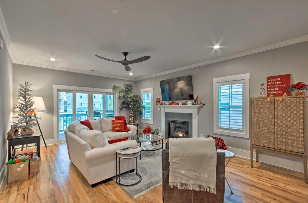 Wilmington Beach House | Bright Coastal Abode with Porch and Beach Access!
