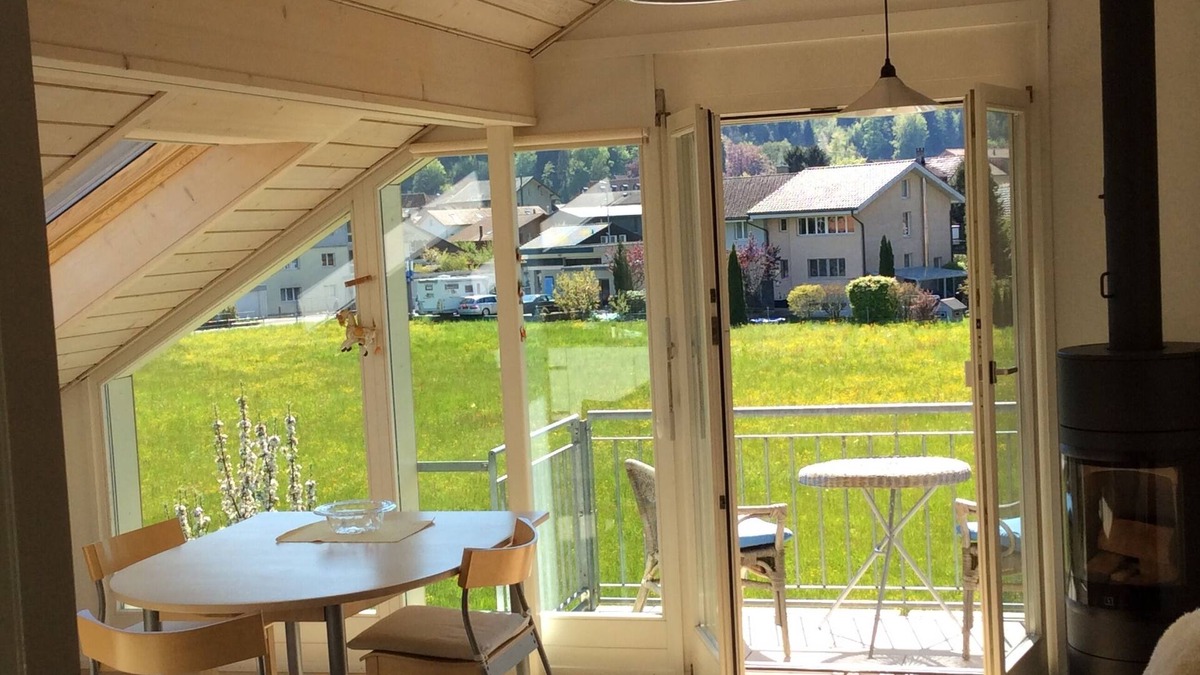 Interlaken Apartment | Bright penthouse with charm