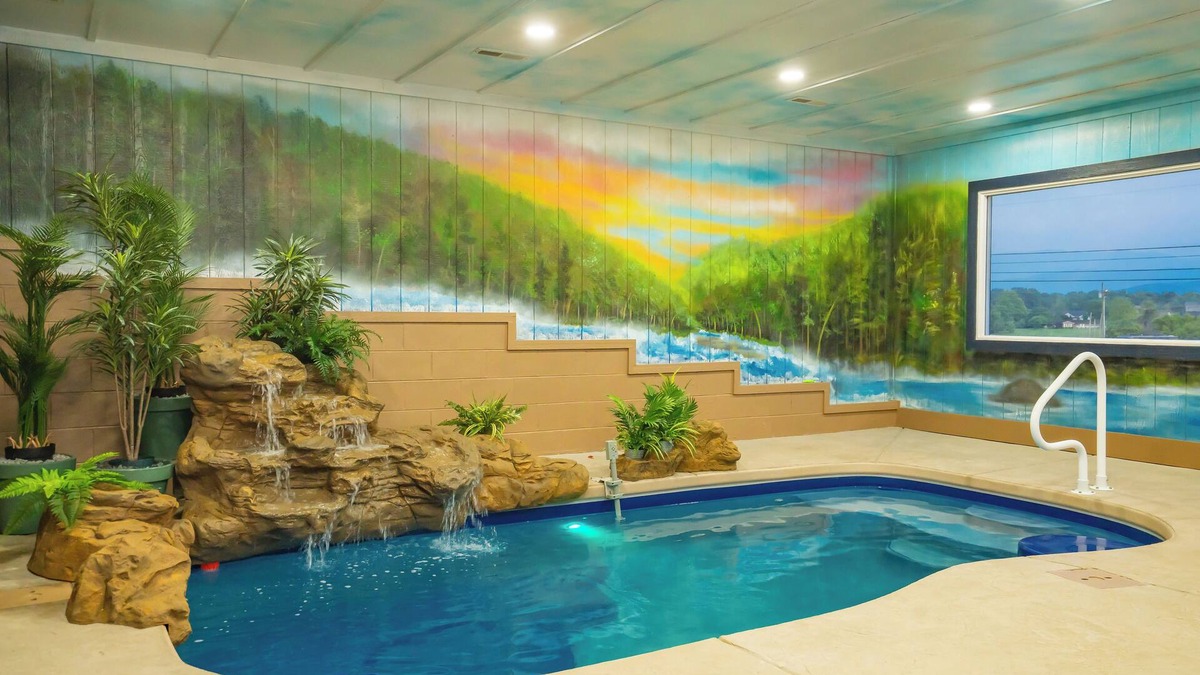 Sevierville Cabin | BroadMountainView: MtnView, IndoorPool, Games, Theater, HotTub, Wifi, Yard