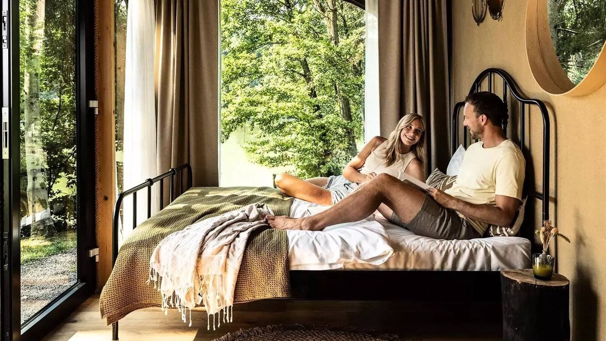 Tisina House | Cabin for 4 adults + 1 child up to 17 years old - Lake view and wooden tent