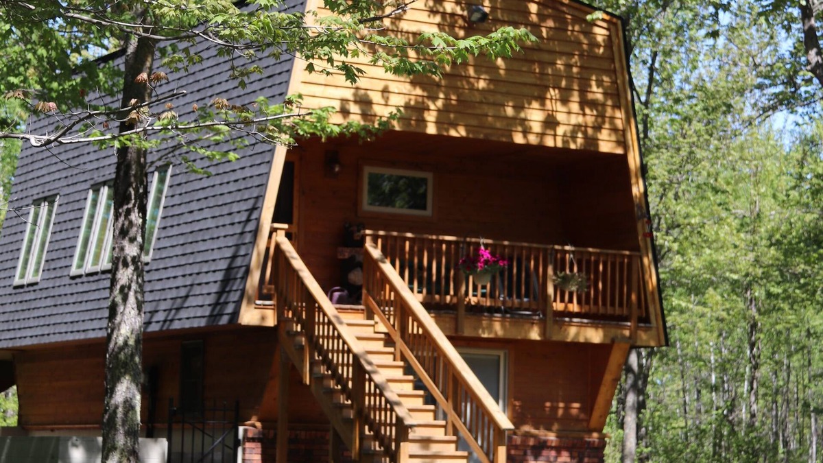 Solon Springs Cabin | Cabin In the Woods on 30 wooded acres with walking trails.