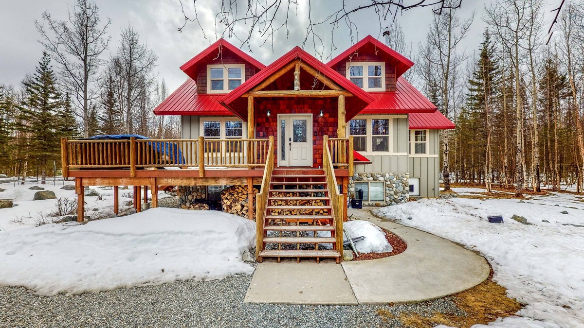 Fishhook House | Cabin near outdoor recreation, fireplace