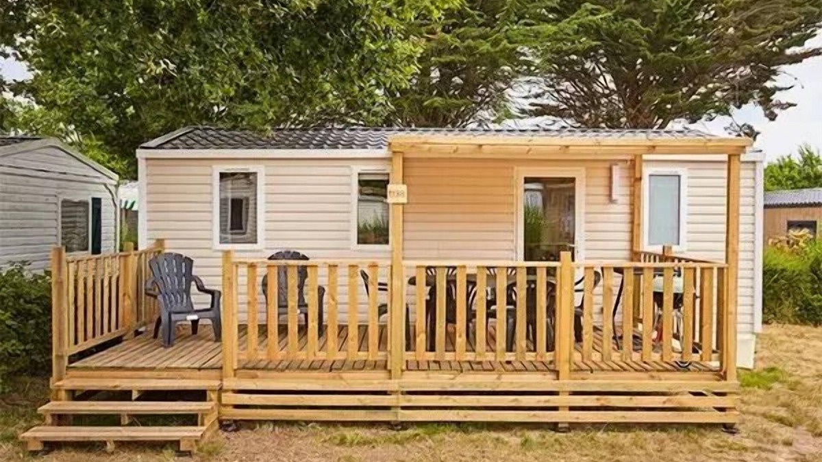 Torreilles-Plage House | Campsite Les Dunes* - Mobile home Comfort 4 rooms 6 people air-conditioned - TV