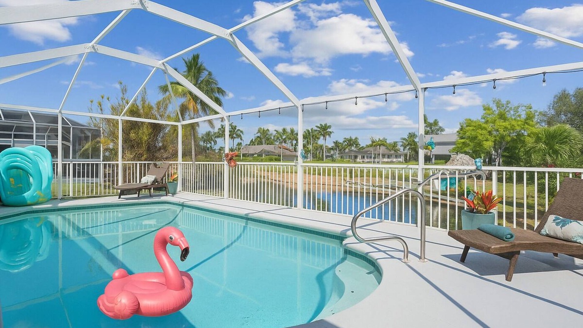 Pelican House | Cape Coral Paradise- Gulf-Access, Heated Pool, Game Room + Tiki Bar