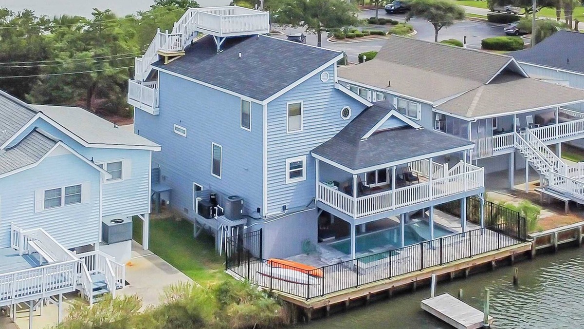 Cherry Grove Beach House | Captain's Cove - Pool, Rooftop and Inlet Views