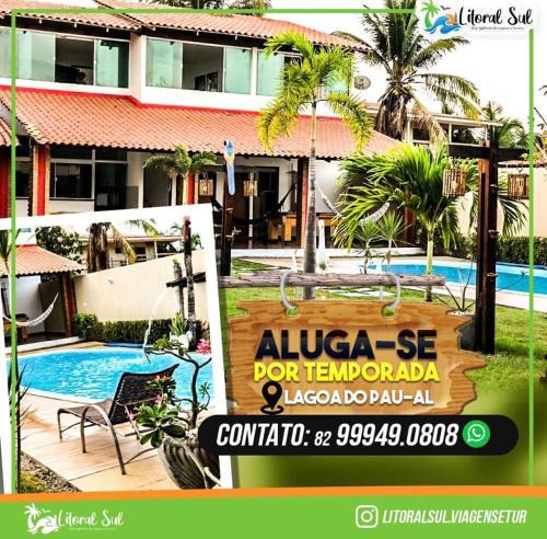 Coruripe House | Casa de temporada com 6 quartos na Praia da Lagoa do Pau Coruripe - AL