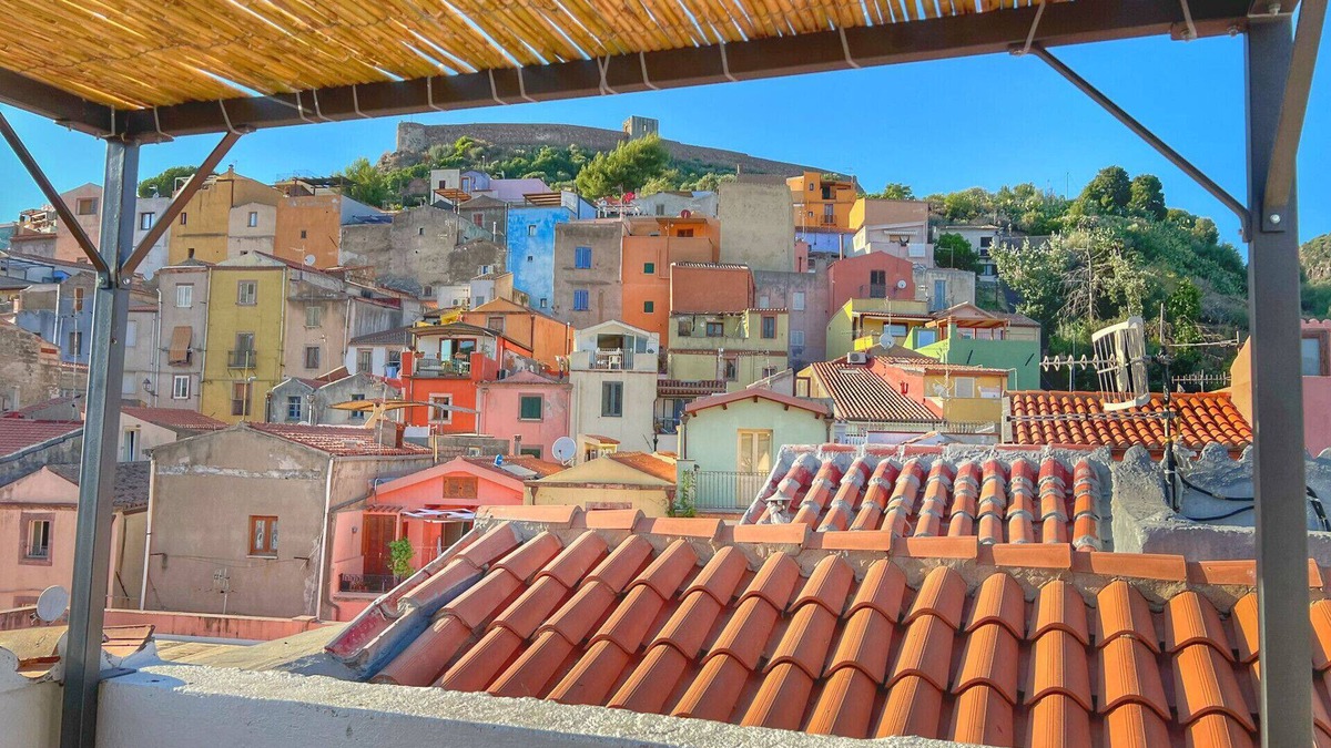 Bosa Historic Centre Apartment | Casa Episcopio with Exclusive Terrace: View of the Village, River and Sea