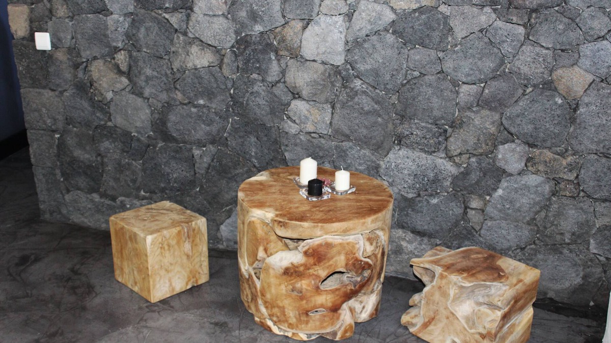 Tinajo House | Cave Room (ex-tank) with volcanic rock