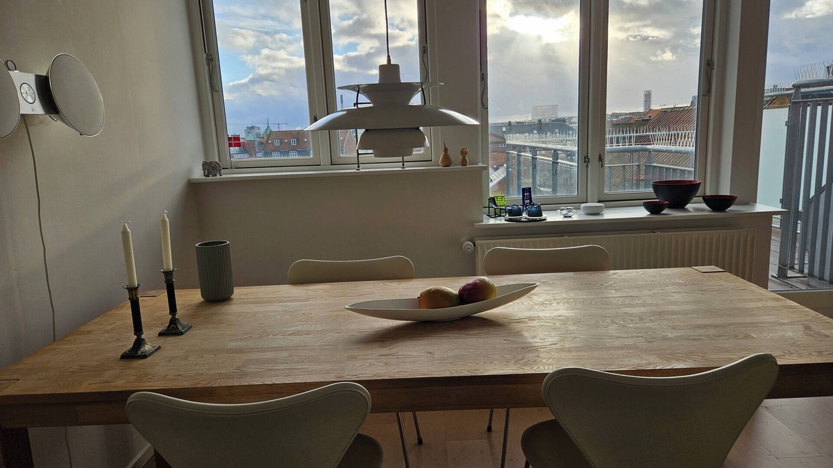 Øgadekvarteret Apartment | Central apartment with panoramic view and roof terrace