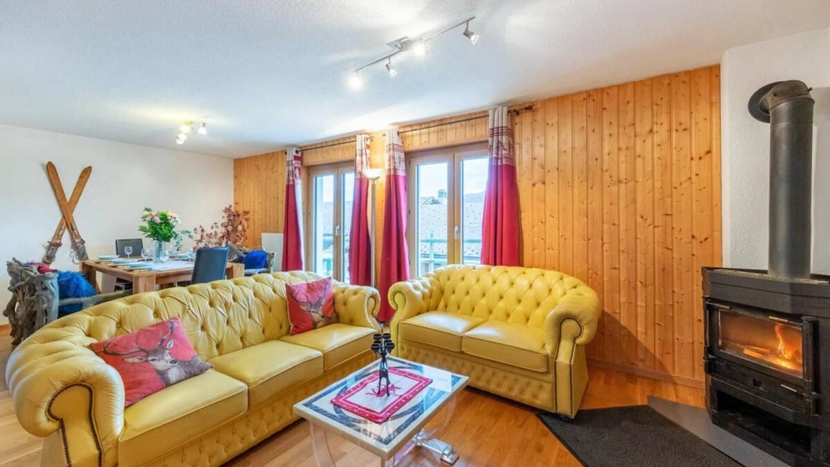 Vex Ski Chalet | Chalet, ski-in/ski-out & foot of the slopes, view mountain, balcony, fireplace or stove, tv