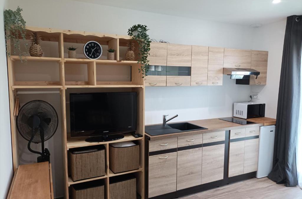 Villeneuve-les-Beziers Apartment | Chambre aménagé en studio