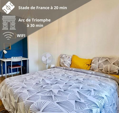 Stains Apartment | Chambre privée dans logement partagé, Pepsy Blue cozy Paris & Stade de France