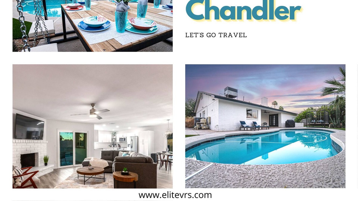 Chandler House | Chandler Heated Pool! Fun Backyard! 2 King Rooms!