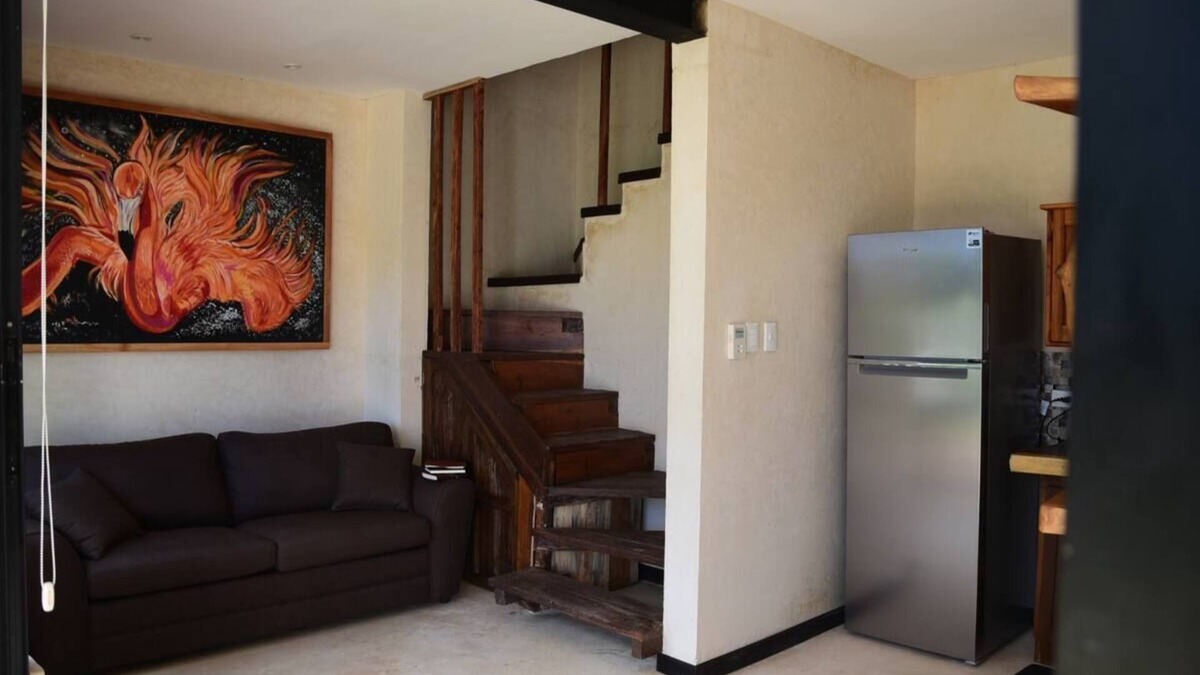 Rio Lagartos Apartment | Charming 1-Bedroom Apartment in Río Lagartos. AC, Rooftop Deck & Private Pier -F