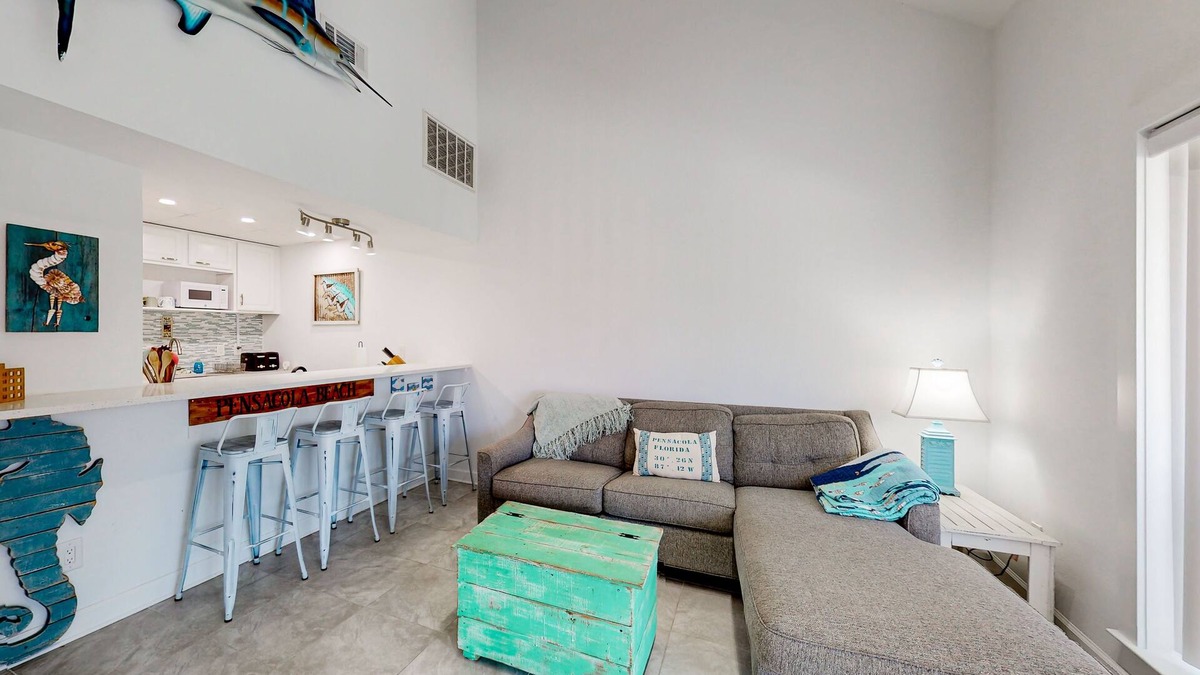 Villa Sabine Condo | Charming coastal condo with water views, great location, balcony, WiFi, A/C