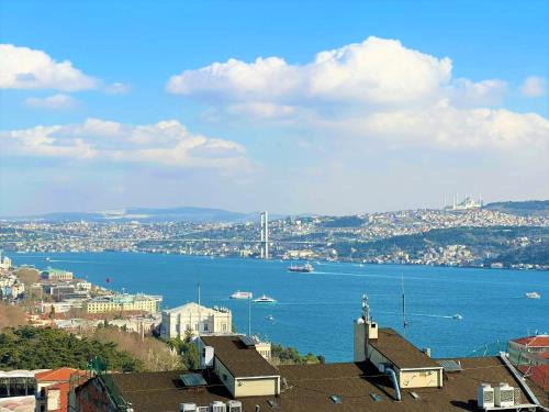 Gumussuyu Mahallesi Apartment | Charming, Designer Apartment with Private Rooftop Terrace, Bathtub, and Sea View in Taksim