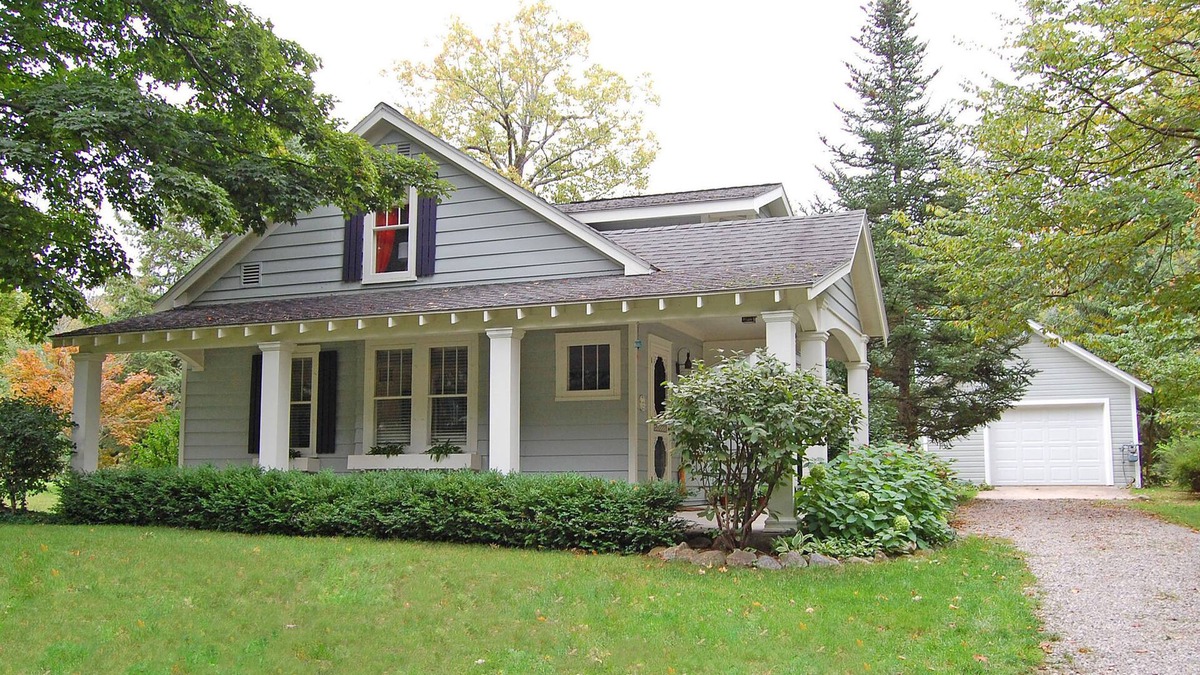 Maple City Cottage | Charming home near Glen Arbor with a porch, gas grill, lake views, & AC