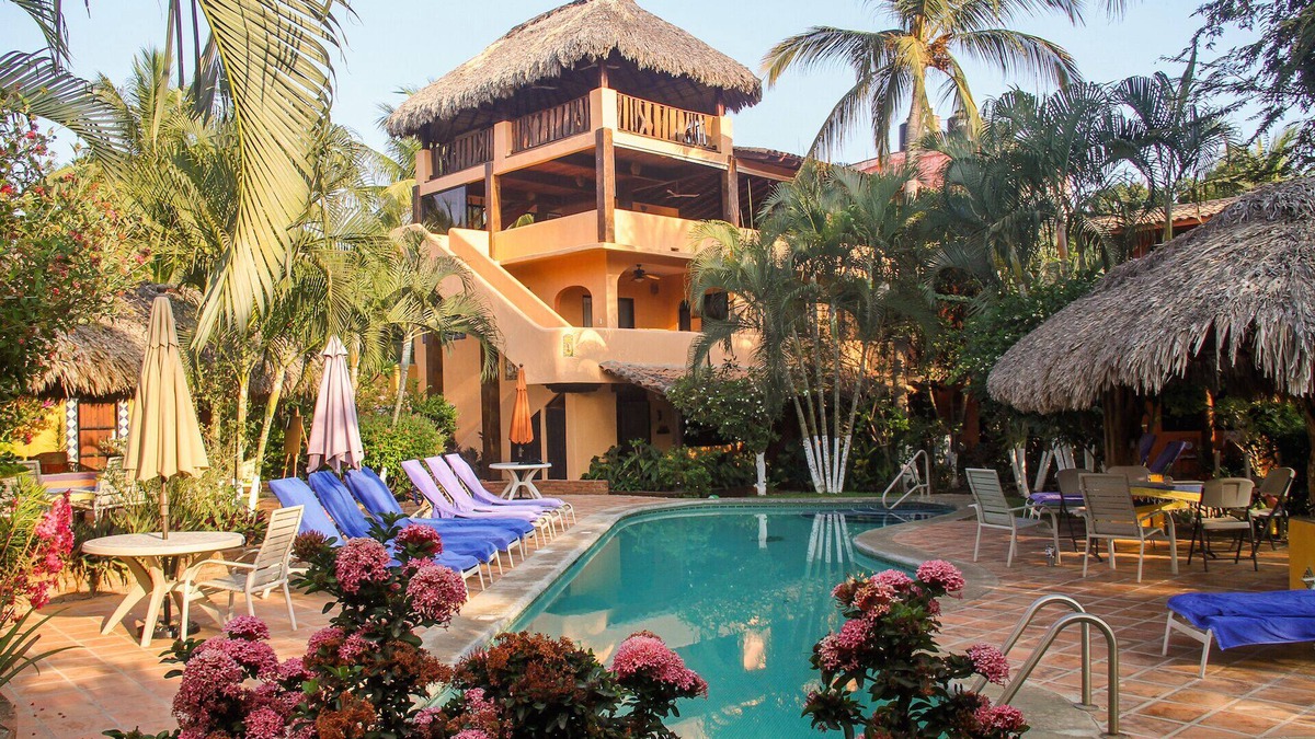 Brisas de Zicatela Apartment | Charming private suite w/kitchen, view, ionization pool system, 1min to beach