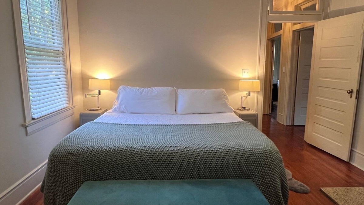 Montgomery House | Charming Retreat with King Bed, Full Kitchen, & Enclosed Outdoor TV Area