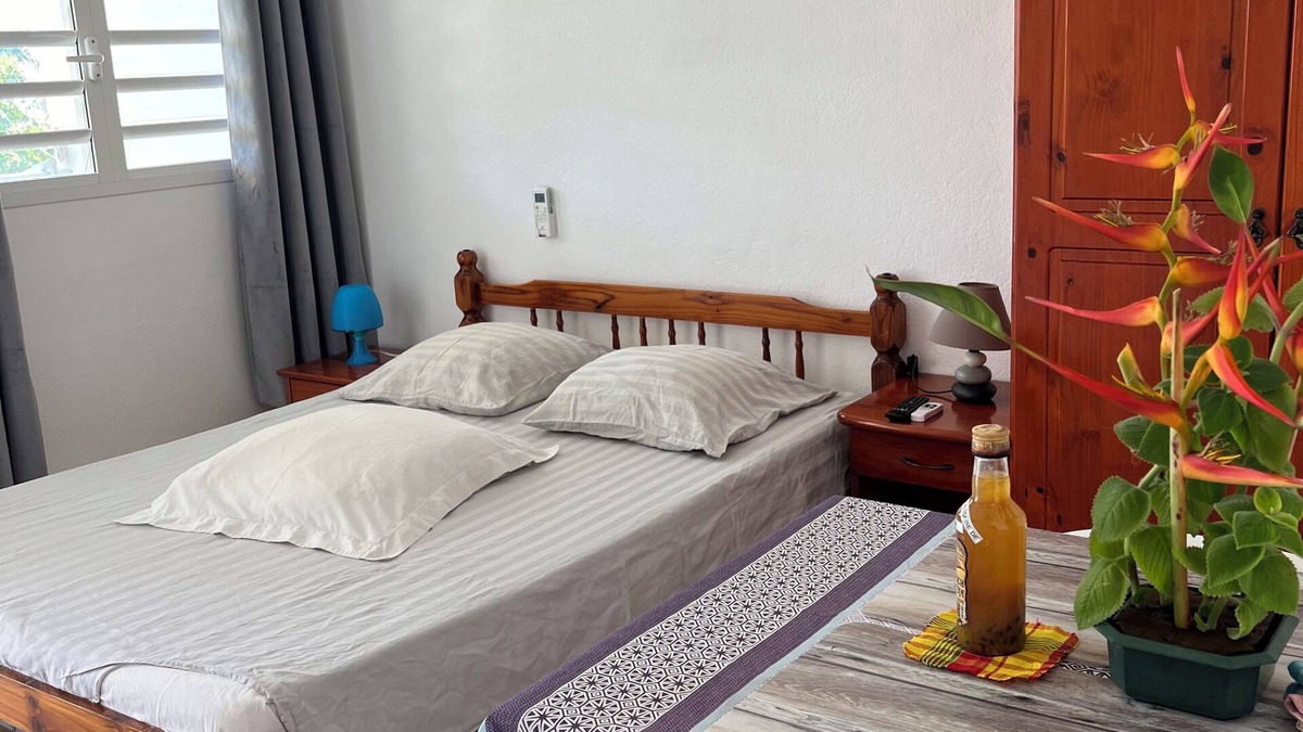 Pointe de la verdure Apartment | Charming studio Hibiscus 3, balcony, sea view, beaches 5 min away