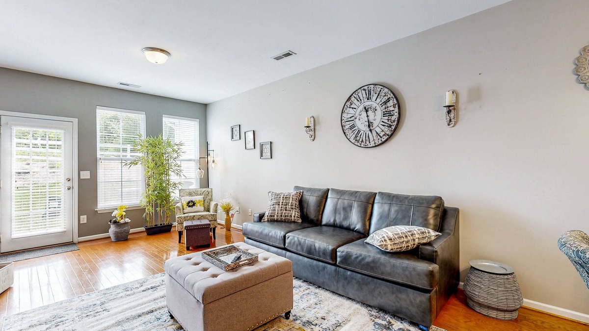 Winston - Salem House | Charming townhouse with pool, patio, central AC, & washer/dryer