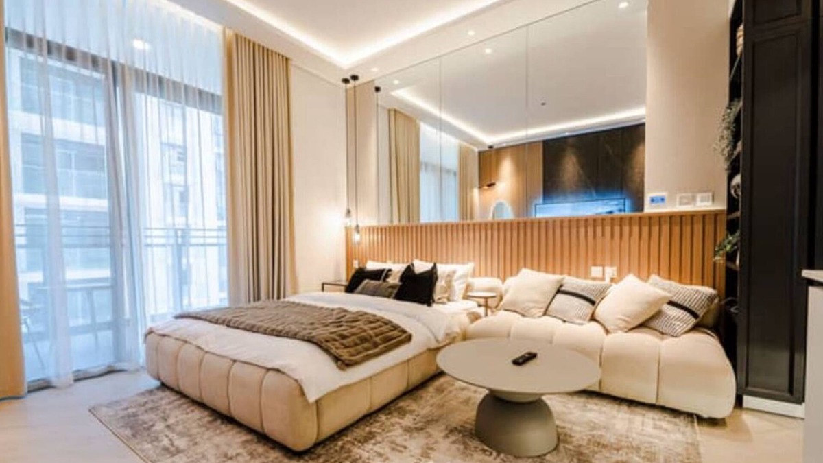 Ras Al Khor Industrial Area Apartment | Chic 1-bedroom apartment in nice Sobha Hartland with AC, fitness room, WiFi