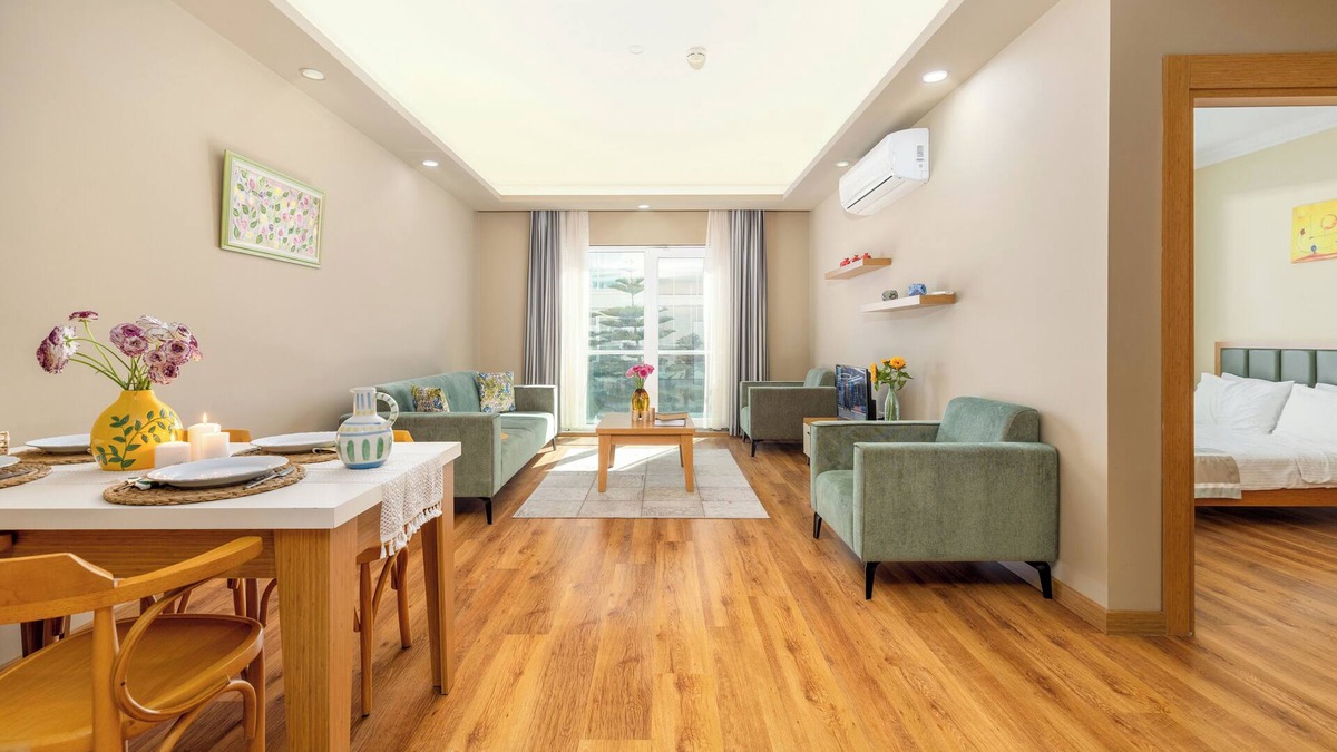 Liman Mahallesi Apartment | Chic 1-bedroom apartment with AC, fitness room in fabulous Antalya