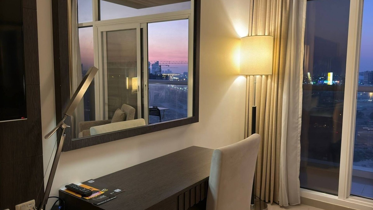 Al Barsha Apartment | Chic studio in fabulous Dubai with AC, fitness room, WiFi