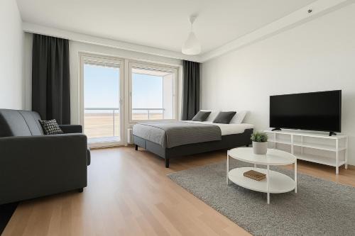 Tampere Apartment | City Home Finland Panorama Suite - New Luxury Suite with Own SAUNA, One Bedroom, Spacious Balcony with City Views and Great Location next to Nokia Arena