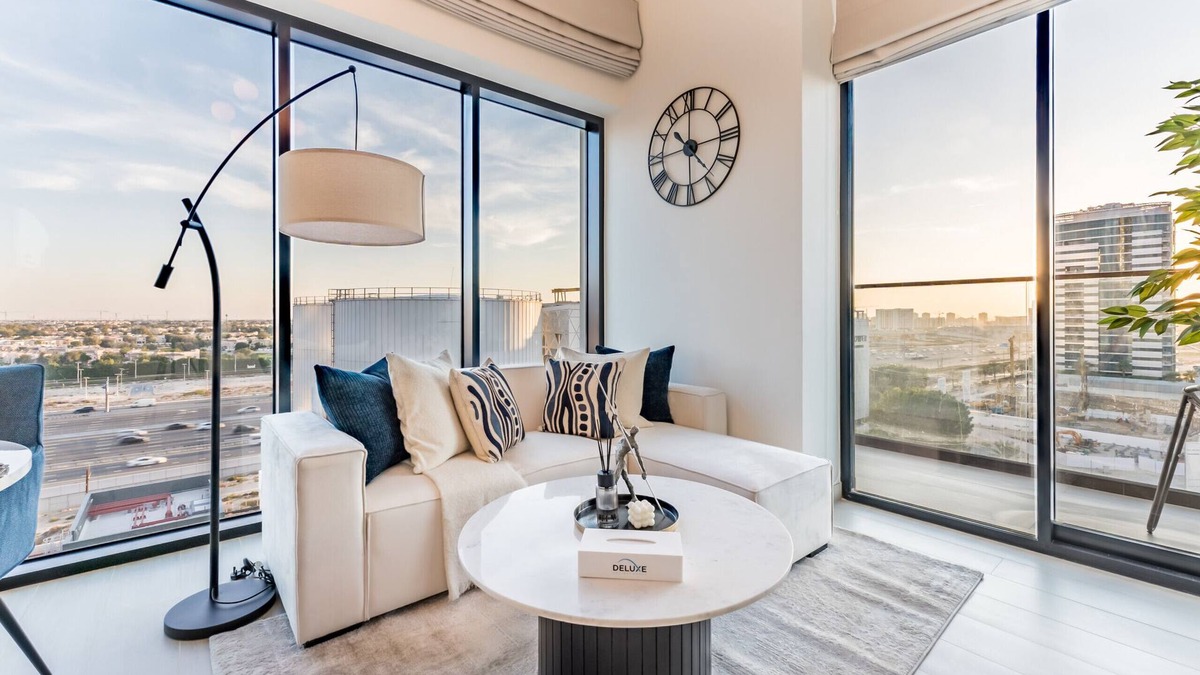 Dubai Sports City Apartment | City Views 1BR Close to Golf Course & Attractions, Binghatti Venus, Jumeirah Village Circle