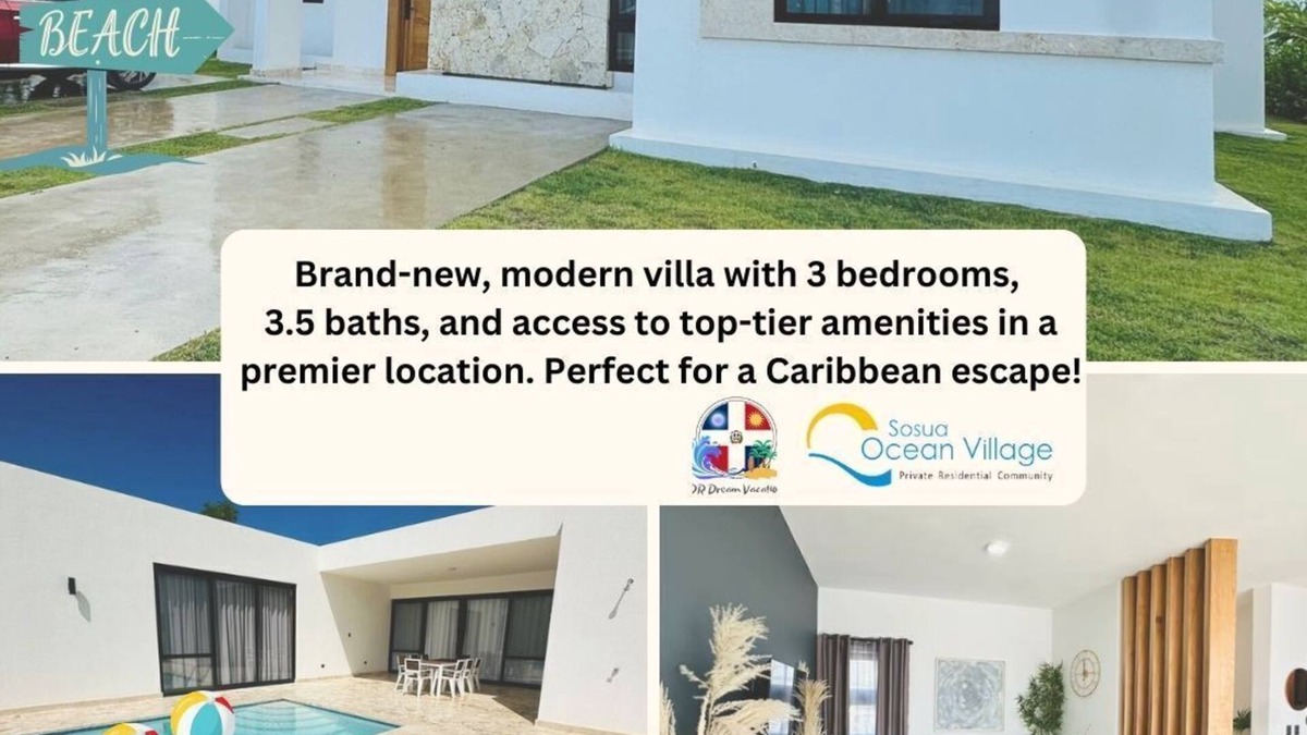 Los Brazos Villa | Coastal Luxe SOV: 3 Bed, 3.5 Bath, Sosúa Ocean Village